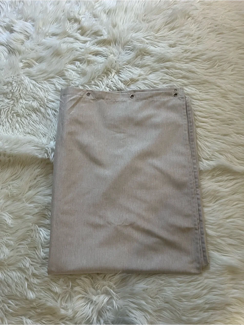 Classic Neutral Shower Curtain Light Beige - Picture 2 of 6